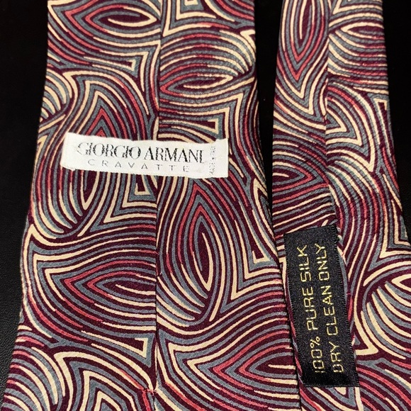 2/$35 Giorgio Armani Vintage Cravatte Neck Tie Silk Retro Business Professional - Picture 4 of 6